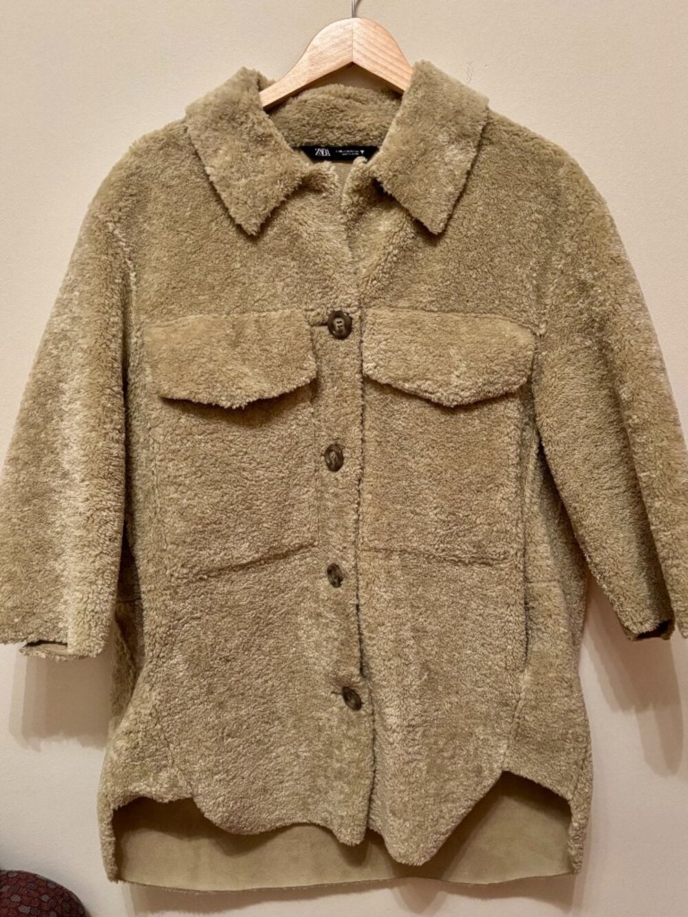 Zara Shearling and Suede Jacket Shacket